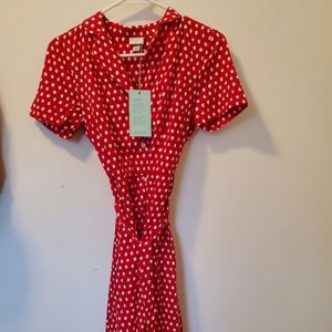 Red polka-dot dress